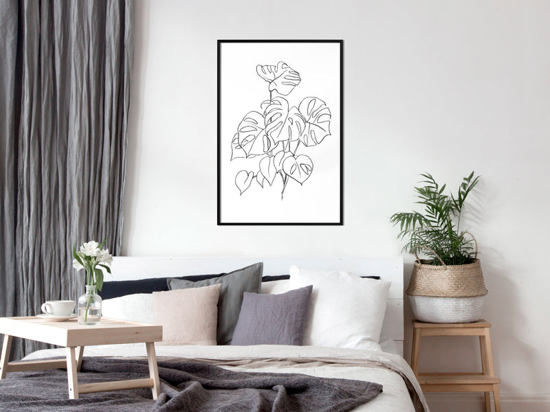 Poster - Bouquet of Leaves  - zwart