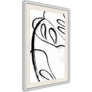 Poster - Painted Monstera Leaf  - wit passepartout