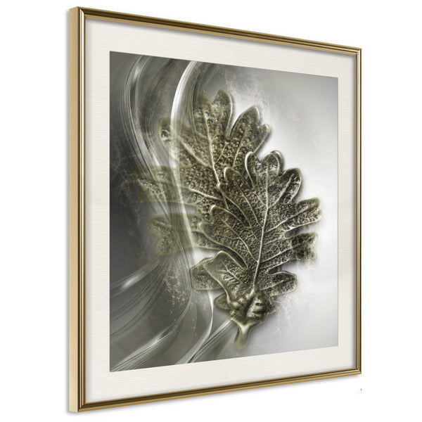 Poster - Leaves of the Tree of Wisdom  - goud passepartout