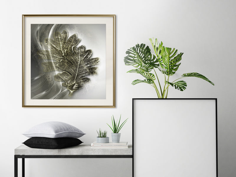Poster - Leaves of the Tree of Wisdom  - goud passepartout