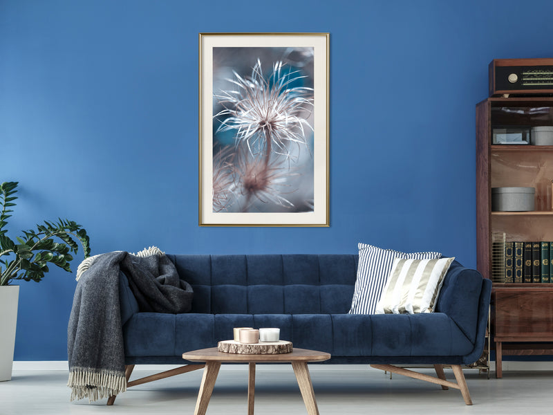 Poster - Like a Dandelion   - goud passepartout