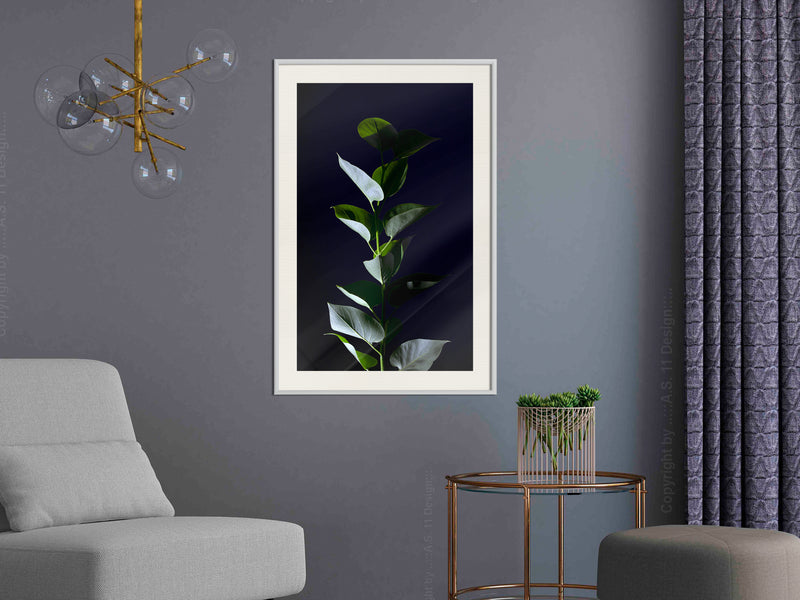 Poster - Floral Elegance  - wit passepartout