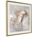 Poster - Golden Monstera Leaves  - goud passepartout