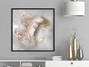 Poster - Golden Monstera Leaves  - zwart