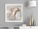 Poster - Golden Monstera Leaves  - wit passepartout