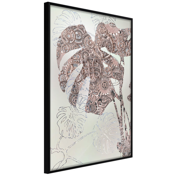 Poster - Ornamented Monstera  - zwart