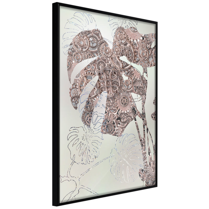 Poster - Ornamented Monstera  - zwart