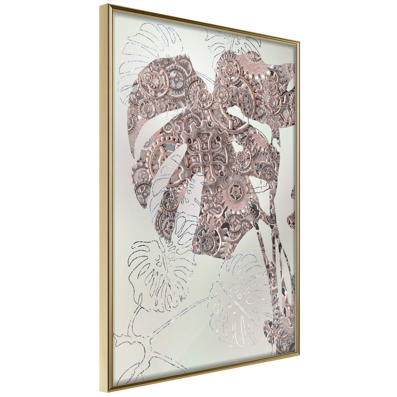 Poster - Ornamented Monstera  - goud