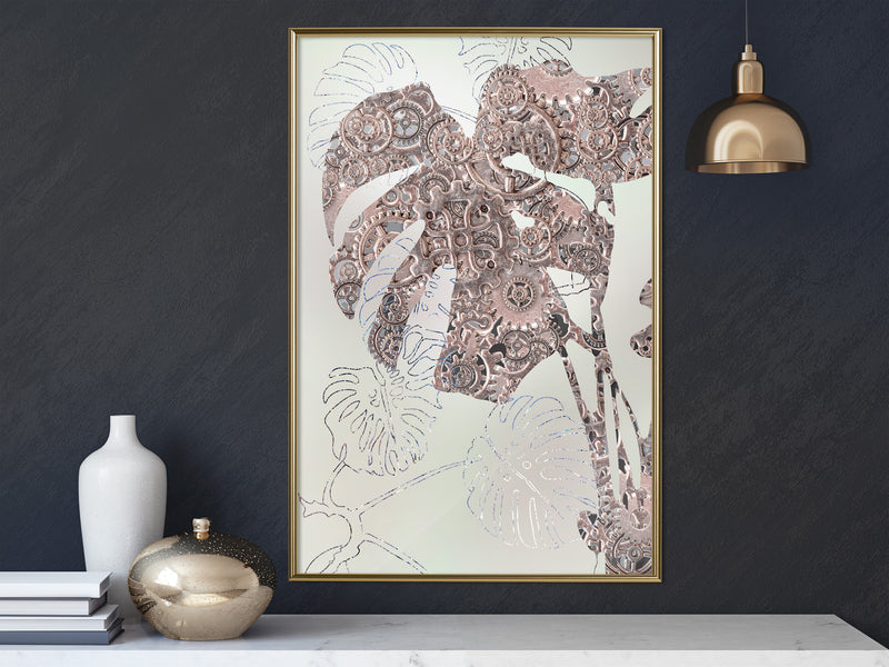Poster - Ornamented Monstera  - goud