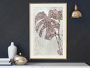Poster - Ornamented Monstera  - goud passepartout