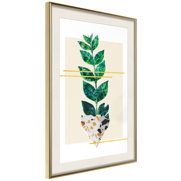 Poster - Perfectly Divided  - goud passepartout