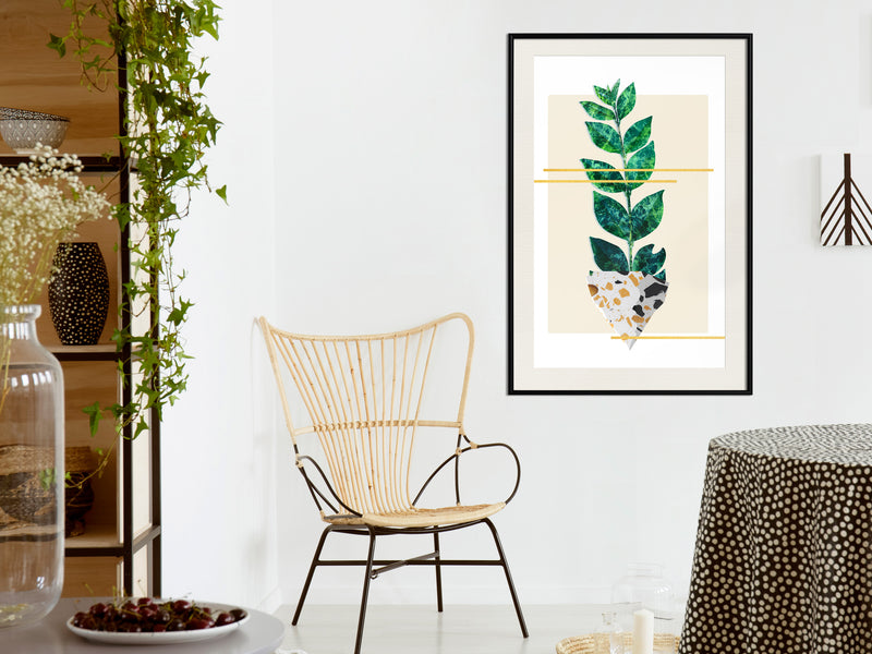 Poster - Perfectly Divided  - zwart passepartout