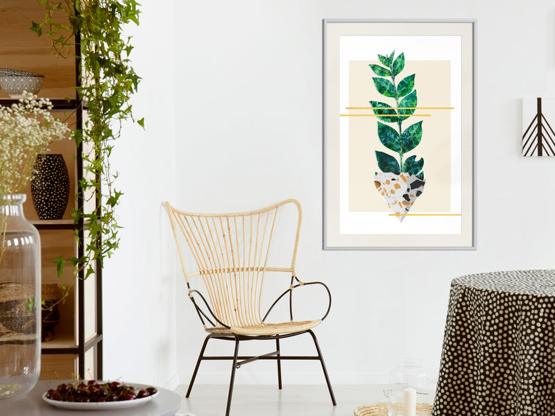 Poster - Perfectly Divided  - wit passepartout