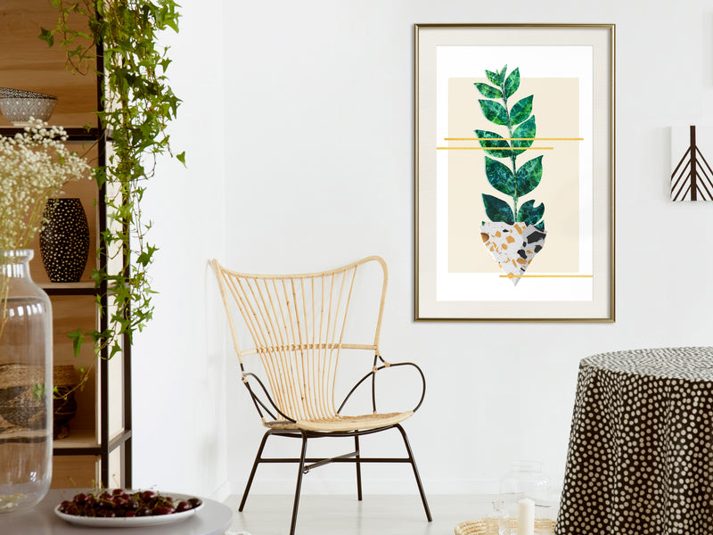Poster - Perfectly Divided  - goud passepartout