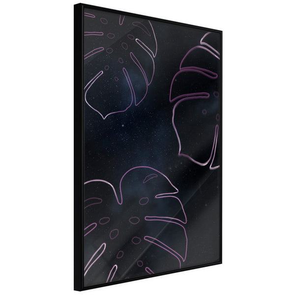 Poster - Monstera Outline  - zwart