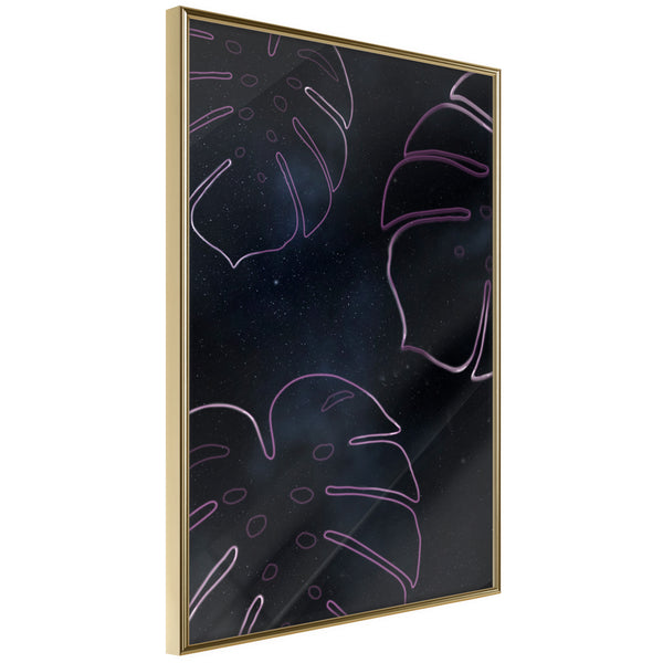 Poster - Monstera Outline  - goud