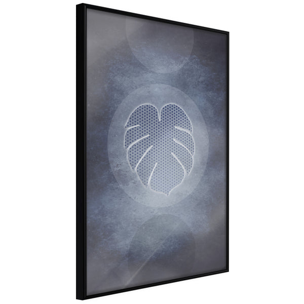 Poster - Leaf in the Center  - zwart