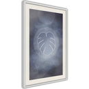 Poster - Leaf in the Center  - wit passepartout