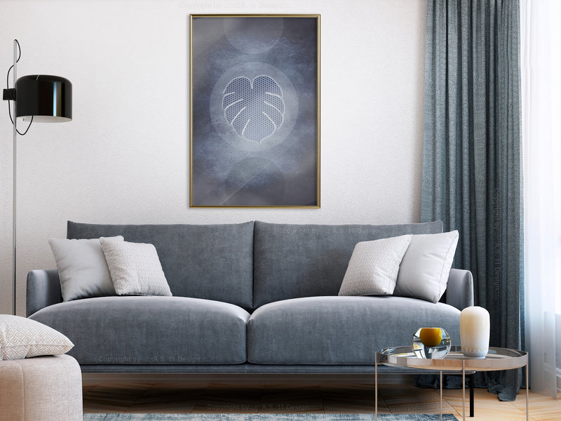 Poster - Leaf in the Center  - goud