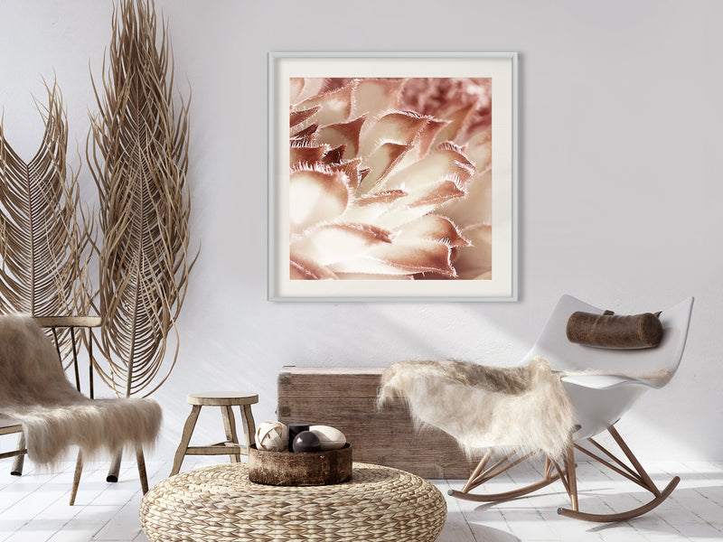 Poster - Floral Calyx  - wit passepartout