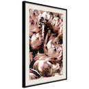 Poster - Autumnal Flowers  - zwart passepartout