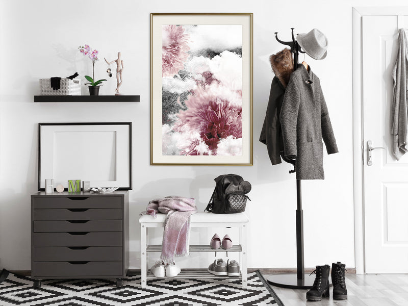 Poster - Flowers in the Sky  - goud passepartout