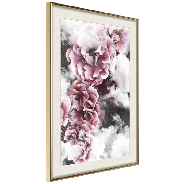 Poster - Divine Flowers  - goud passepartout