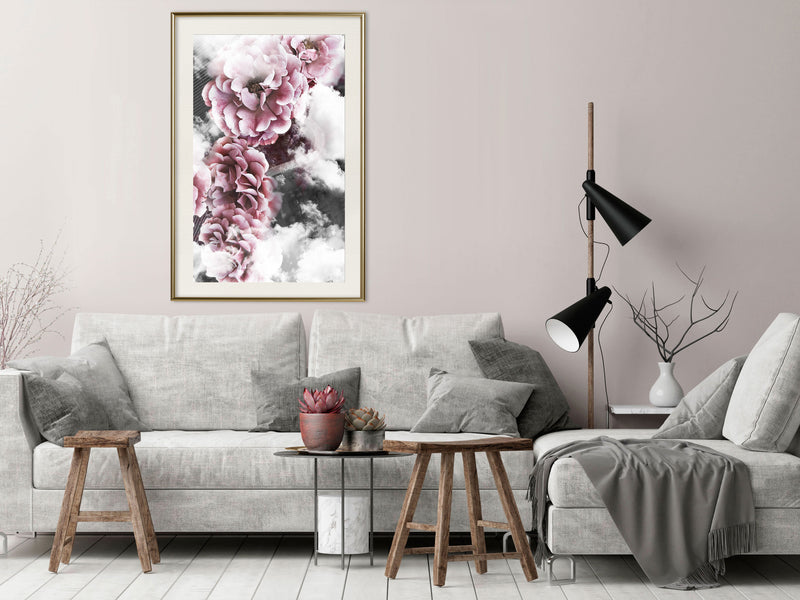 Poster - Divine Flowers  - goud passepartout