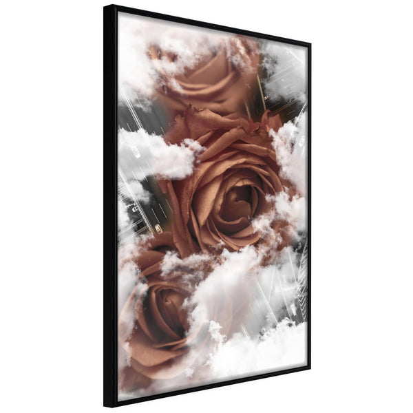 Poster - Heavenly Roses  - zwart