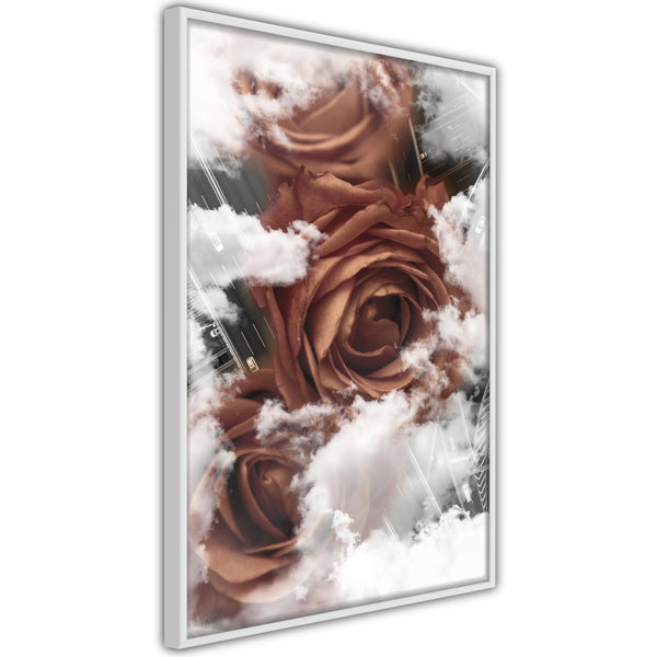 Poster - Heavenly Roses  - wit