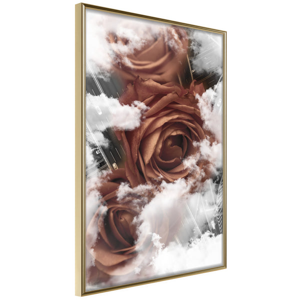 Poster - Heavenly Roses  - goud