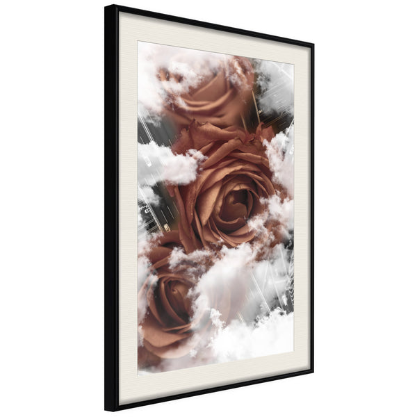 Poster - Heavenly Roses  - zwart passepartout
