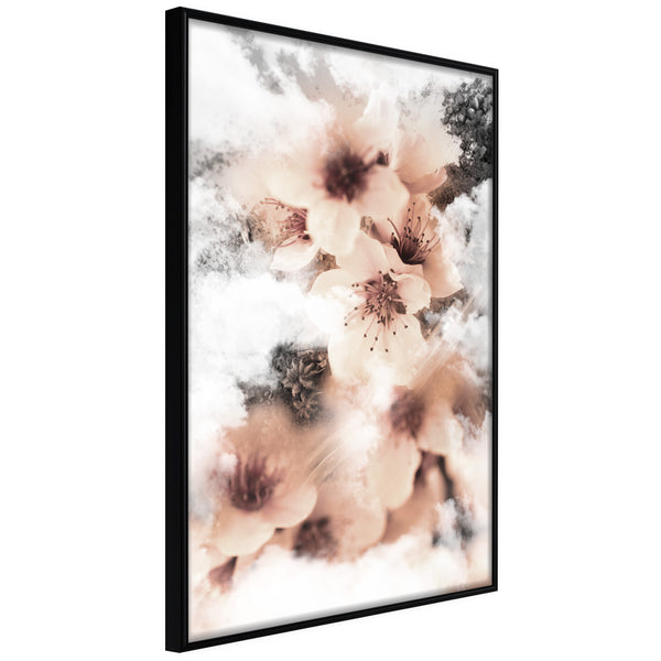 Poster - Heavenly Flowers  - zwart