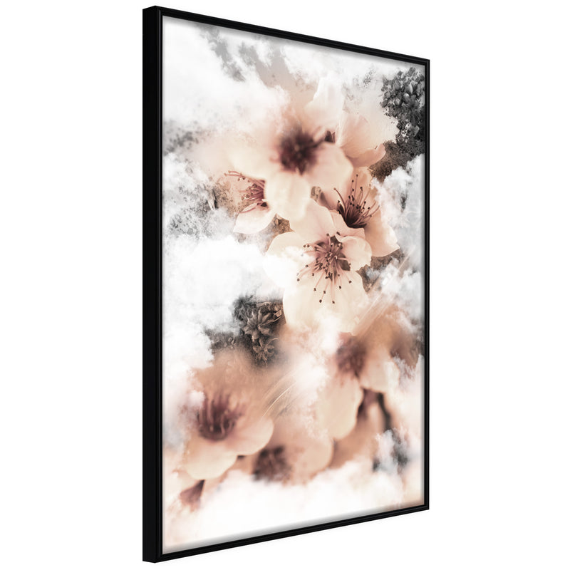 Poster - Heavenly Flowers  - zwart