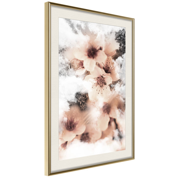 Poster - Heavenly Flowers  - goud passepartout