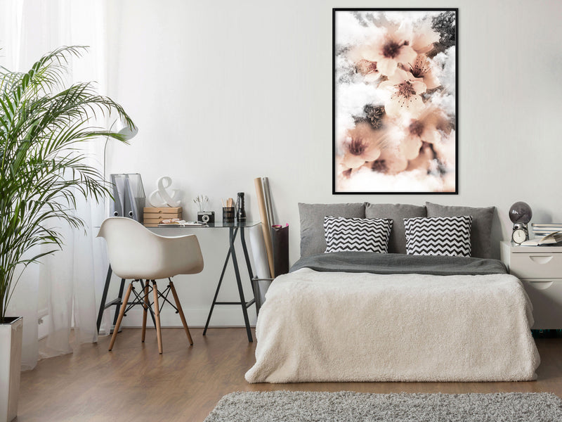 Poster - Heavenly Flowers  - zwart