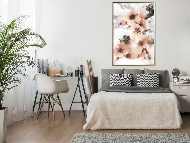 Poster - Heavenly Flowers  - goud