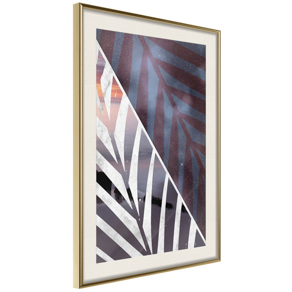 Poster - Day and Night in the Jungle  - goud passepartout