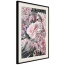 Poster - Floral Life  - zwart passepartout