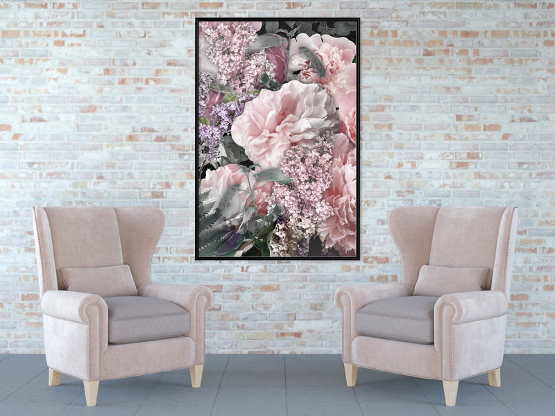 Poster - Floral Life  - zwart