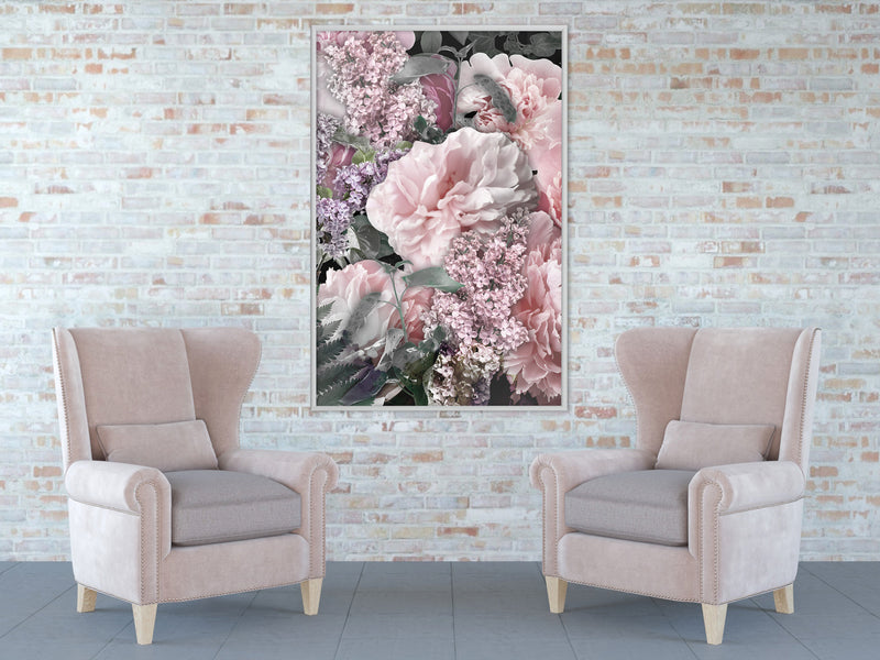 Poster - Floral Life  - wit