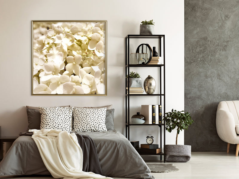 Poster - Soothing Flowers  - goud