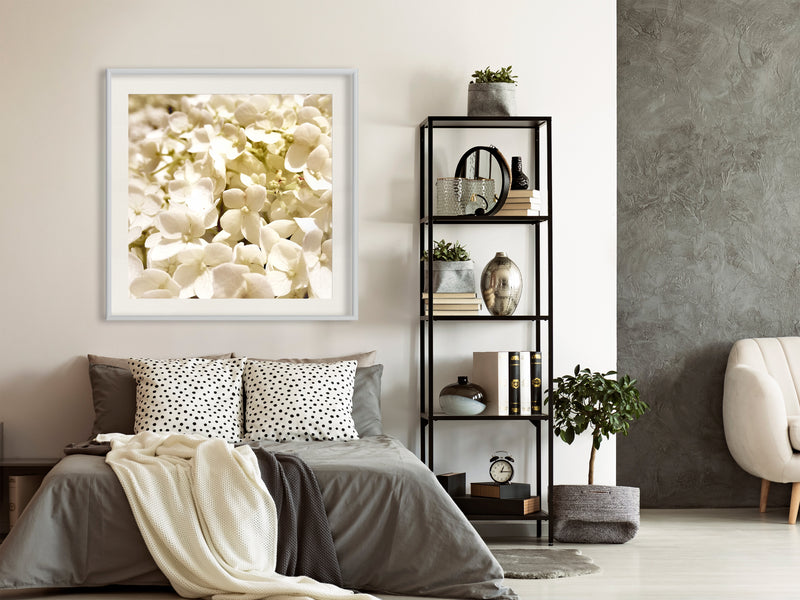 Poster - Soothing Flowers  - wit passepartout