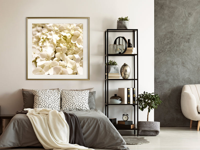 Poster - Soothing Flowers  - goud passepartout