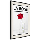 Poster - Rose in the Vase  - zwart passepartout