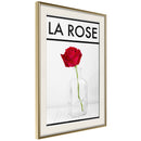 Poster - Rose in the Vase  - goud passepartout