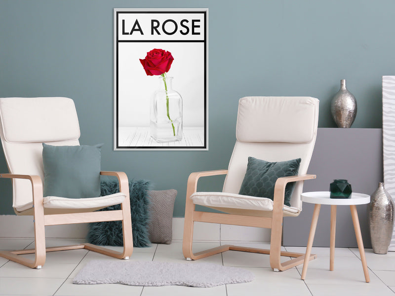 Poster - Rose in the Vase  - wit