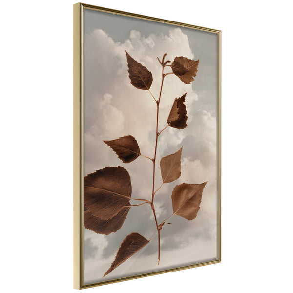 Poster - Leaves in the Clouds  - goud
