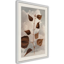 Poster - Leaves in the Clouds  - wit passepartout