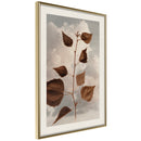 Poster - Leaves in the Clouds  - goud passepartout